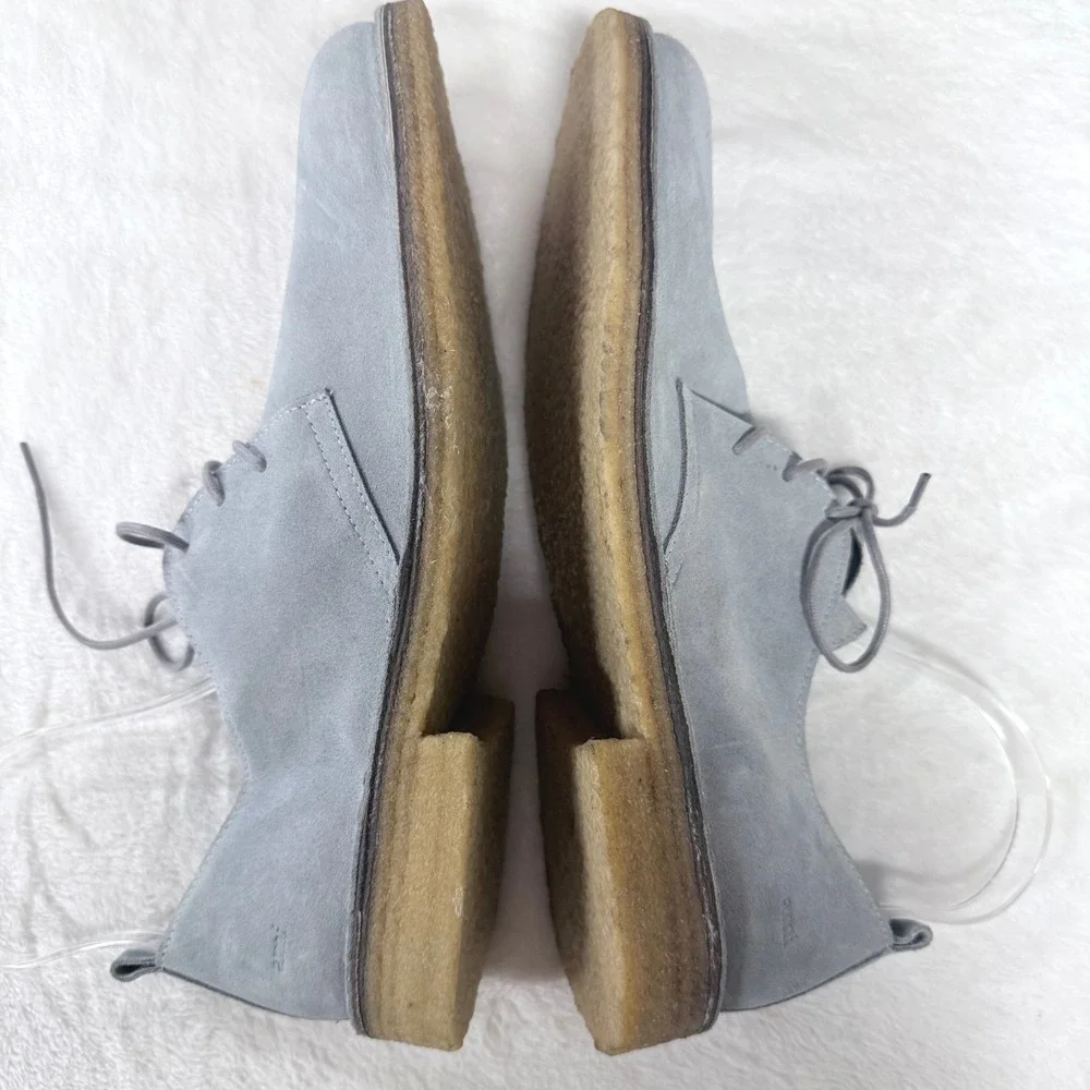 Ami Alexandre Mattiussi Mens Grey Suede Crepe Sole Derby Shoes Size 11 44 NWOT